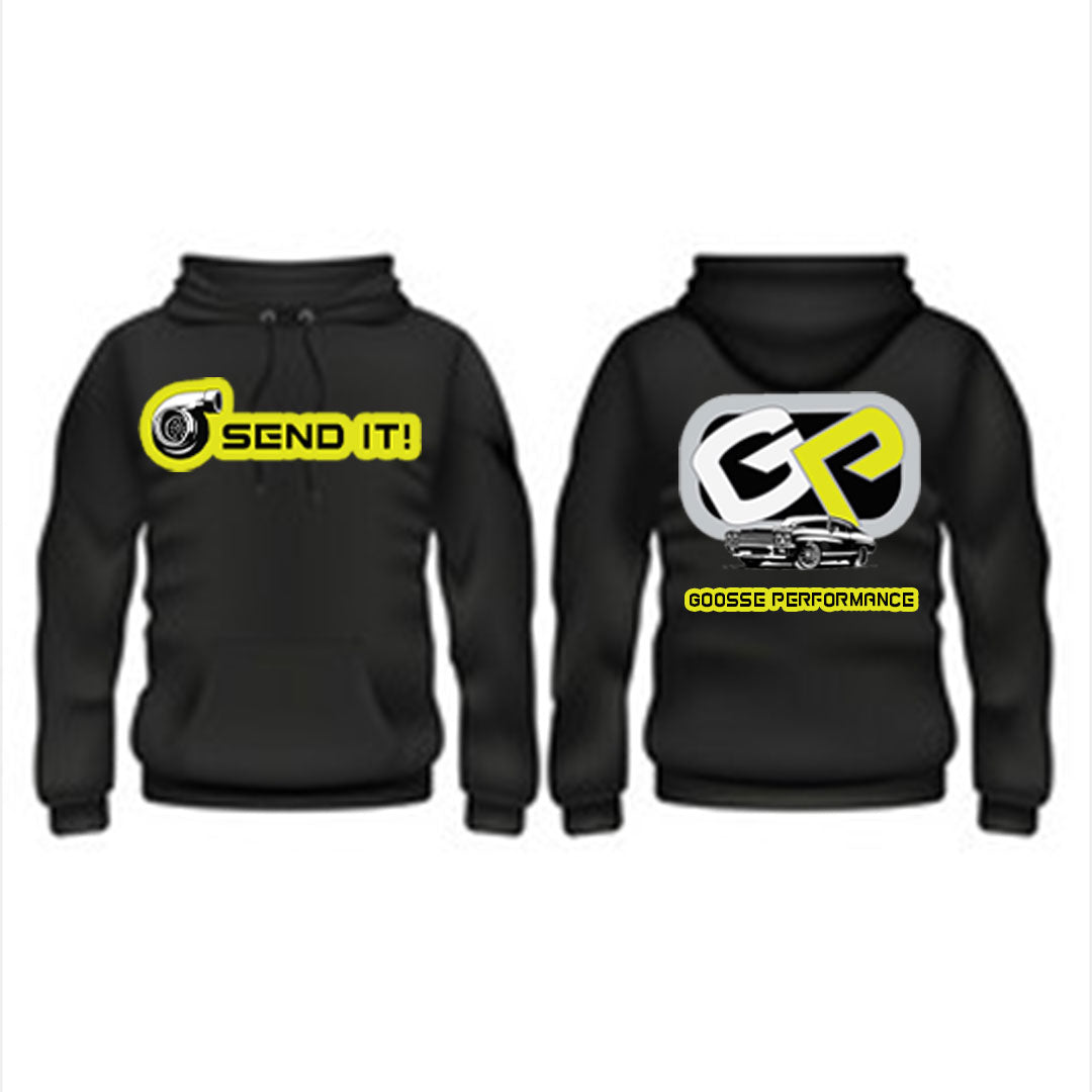 BLACK PULLOVER GP HOODIE